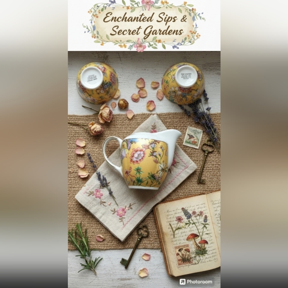 Park Chateau Tea Set 3 Piece Cottagecore Bowls